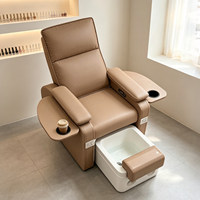 Fauteuil de pédicure électrique personnalisable pour thérapie des pieds, en plastique, origine Guangdong, système de jets sans tuyau, lampe LED pour salon de manucure et tatouage