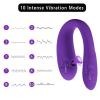 Usb Rechargeable Sans Fil Télécommande Clitoridienne Sucer Portable Double Plaisir Vibrateur U Forme Couple Sex Toys pour Femme