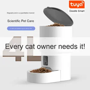 Pemberi makan hewan peliharaan pintar, anjing memberi makan jarak jauh plastik padat waktu kuantitatif otomatis konektivitas WiFi baru langsung dari pabrik - Product Image 4