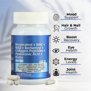 Resveratrol NAD + berberine axit hyaluronic Biotin nho chiết xuất Quả Việt Quất NAC collagen peptide chất chống oxy hóa bổ sung sức khỏe - Product Image 2