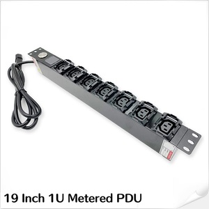 Chất Lượng Cao 19 Inch 1u Metered Đơn Vị Phân Phối Điện 7 Way Pdu C13 Ổ Cắm Điện Rack Mount PDU - Product Image 5