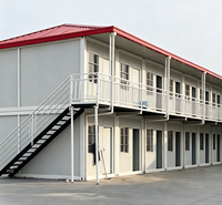 Casa Contenedor Modular Prefabricada de 2 Pisos, Edificio Modular para Dormitorio de Personal, Oficina, Apartamento, Hotel, Campamento