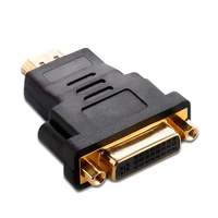 1080P DVI HDMI Adaptador convertidor macho DVI 24 + 5 hembra chapado en oro PVC chaqueta HDTV proyector Monitor iPod ordenador de casa uso Stock