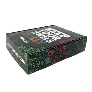 Caja de correo de envío de joyería negra Laminación mate E-Flute Cartón corrugado Mailer Suscripción Embalaje de papel para artículos de lujo - Product Image 3