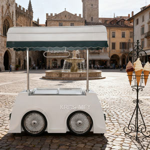 Chariot mobile avec éclairage LED, armoire congélateur pour crème glacée, chariot de vente ambulante, kiosque alimentaire de rue - Product Image 5