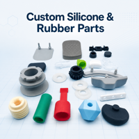 Composants en caoutchouc silicone moulés sur mesure, pièces OEM à partir de dessins CAO 2D et 3D, approbation des échantillons et production en série