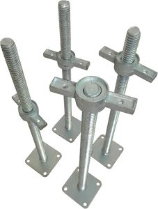 Étais de coffrage réglables galvanisés de type Baker avec pieds de nivellement et grande plaque de base en forme d'<span class=keywords><strong>aile</strong></span> avec écrou <span class=keywords><strong>à</strong></span> oreilles solide - Product Image 2