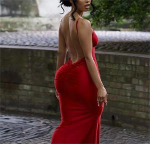 Vendita calda 2024 nuovo profondo V senza schienale raccolto su panini sottoveste abito aderente Sexy vestito da Club per feste - Product Image 6