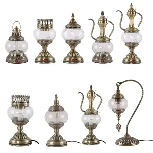 Zhelanpu iluminación estilo turco hecho a mano mosaico tetera DIY lámparas de mesa para decoración del hogar