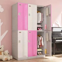 Casiers de bureau modernes en plastique ABS de haute qualité avec serrure à clé, écologiques, capacité de plus de 70 kg, conception à 2 niveaux pour le rangement de vêtements