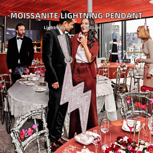 Nuevo Colgante de Moda Tishya con Incrustaciones de Micro Moissanita Brillante, Chapado en Oro y Plata de Ley 925, Estilo Hip Hop - Product Image 2