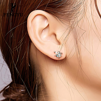 Boucles d'oreilles fines en forme de tortue avec pierre en verre, en argent sterling 925, bijoux de plage tendance pour femmes, bijoux océaniques personnalisés, vente en gros