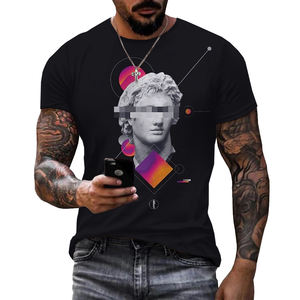 T-shirt imprimé 3D pour homme, estival et court, de grande taille, avec impression sur-dessus, pour hommes, OEM et ODM - Product Image 4
