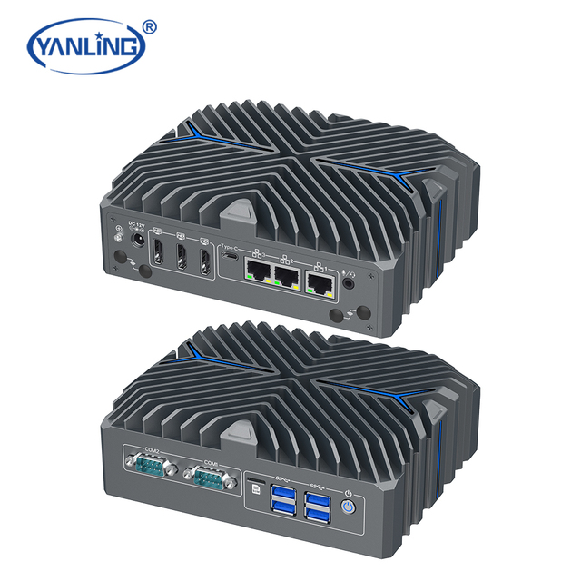 14th Gen Core Ultra5/7 Processor Fanless Mini PC New Industrial Computer 3 4KHD Connectivity Options for AI Applications US AU