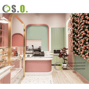 ชั้นวางเบเกอรี่สมัยใหม่ เคาน์เตอร์โชว์เค้กสำหรับการออกแบบตกแต่งภายในร้านเค้ก - Product Image 3