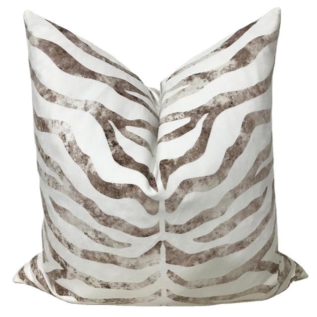 High Quality Gradient Zebra-stripe Printing Throw Pillow Square Pillow Cover for Home for Sofa for Car Can Be Customized
