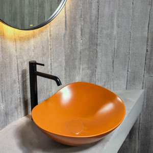 <span class=keywords><strong>Lavabo</strong></span> <span class=keywords><strong>de</strong></span> cerámica único, estilo moderno, <span class=keywords><strong>de</strong></span> bajo perfil, portátil, mueble <span class=keywords><strong>de</strong></span> <span class=keywords><strong>baño</strong></span>, consola - Product Image 1