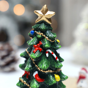 Factory Wholesale Cross-Border <b>Christmas</b> Decorations <b>Mini</b> Ins Style Resin <b>Christmas</b> <b>Tree</b> Ornament for Tabletop Party Decor - Product Image 4