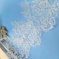 Dentelle florale soluble dans l'eau pour bordure de rideau, oreiller, textile de maison, tissu décoratif en dentelle, vente en gros
