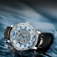 Montre mécanique automatique Winner 454G, style business, cadeau de charme pour homme, résistante à l'eau, montre tendance pour homme, cadeau pour le patron