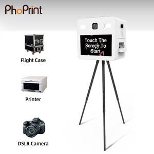 Cabina de Fotos Compacta Serie D de Phoprint, Cabina de Fotos con Accesorios para Selfies, Fotomatón con Cámara e Impresora - Product Image 4