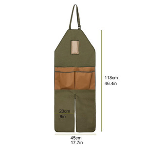 Guêtres de jardin en tissu Oxford multi-poches vert armée pour travaux de paysagisme - Product Image 5