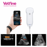 Sonda de Ultrasonido Doppler Color Inalámbrica Portátil para Animales Pequeños, Escáner de Bolsillo Veterinario con Wifi para Ganado y Equinos