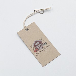 Tốt Nhất Bán Rất Dày Treo Thẻ Tùy Chỉnh Dập Nổi Treo Tag Nhãn Hiệu Riêng Đu Thẻ Vàng Foiled In Ấn Với Strings Looped - Product Image 4