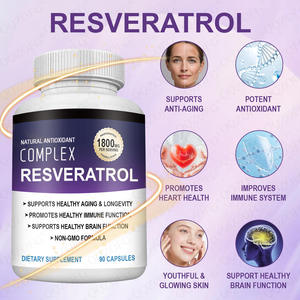 Suplemento de Resveratrol de Marca Privada OEM/ODM, 1800 mg, Propiedades Antioxidantes y Antiinflamatorias, Cápsula Dura - Product Image 2