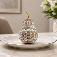 Creatief goudgekleurd lijnen-parelhars ecologisch verantwoorde levensechte licht luxe high-end woonkamer tafeldecoratie ornament ambacht