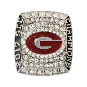 Groothandel 2017 Universiteit <span class=keywords><strong>Georgia</strong></span> Bulldog NCAA Kampioenschap Edelsteen <span class=keywords><strong>Ring</strong></span> Grensoverschrijdende Hot Selling Mode Sieraden <span class=keywords><strong>Ring</strong></span> - Product Image 1