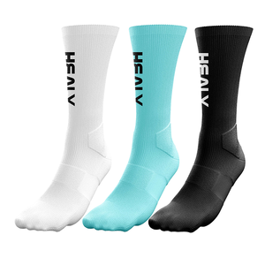 Standard Thickness Machine Embroidery Nylon Cotton Sports <b>Socks</b> Taiwan Made Brandable Embroidered Athletic Daily <b>Socks</b> - Product Image 1
