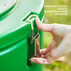 Commercial Home Use Large Hot Pot Food Warmer 15/30/50L Double Wall Insulated Metal Kitchenware Set 3PCS Storage Container - Product Image 2