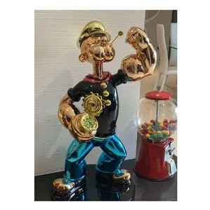 Estatua de Popeye de Tamaño Personalizado (40cm, 80cm, 150cm, 200cm), Escultura de Resina Estilo Arte Popular, Fibra de Vidrio Creativa de Dibujos Animados para Souvenirs - Product Image 1