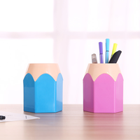 Porte-crayons en plastique coloré de grande capacité, porte-stylos, papeterie de bureau, porte-stylos en plastique pour bureau