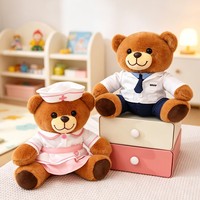 Ours en peluche personnalisé pour infirmière, jouet en peluche brodé, cadeau promotionnel médical en peluche douce