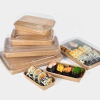 Emballage de restaurant jetable, biodégradable, recyclable, écologique, boîte à pâtes carrée octogonale en papier kraft, boîte à emporter pour la restauration rapide