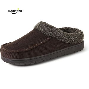 Rahat yumuşak peluş terlik kaymaz kış çift terlik adam örme kapalı peluş terlik erkekler ev ayakkabı - Product Image 3