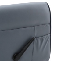 Geeksofa Fauteuil inclinable manuel en tissu ou cuir microfibre avec fonctions pivotantes et berçantes pour le salon