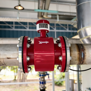 RS485 SS304 Water Magnetische Debietmeter 24VDC Afstandsbediening Puls Geflangeerd Type Elektromagnetische Debietmeter met LCD Display - Product Image 1