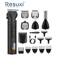 Tondeuse à cheveux électrique professionnelle sans fil 885 noire personnalisable, ensemble complet en métal, avec tondeuse à nez en acier inoxydable USB