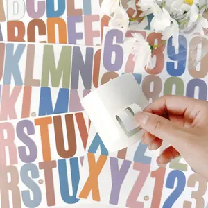 6 Sheets Vinyl Large Letter Stickers 2.5 Inch Number Alphabet Stickers For Bulletin Board Letters Kit Mailbox Numbers Labels