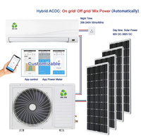 TUNTO 4 panneaux solaires 550W 12000BTU 1.5HP 1 tonne climatiseur hybride solaire ACDC sous 60 dB utilisation intérieure WiFi