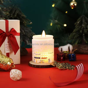 Bougie aromathérapeutique en cire de soja à <span class=keywords><strong>LED</strong></span> haut de gamme, très vendue, avec des barres, non toxique, écologique, décoration de Noël pour la maison, cadeau - Product Image 4