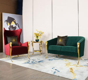 Lüks Recliner tek sandalye kanepe avrupa tarzı altın pirinç kadife kol sandalyeler High-End salon Accent sandalye klasik koltuk - Product Image 4