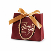Sac cadeau en papier kraft recyclable avec logo personnalisé, ruban, nœud, poignée en corde de coton, emballage pour vêtements et chaussures