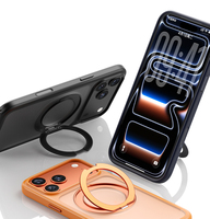 Coque de téléphone portable APEI de luxe magnétique rotative à 360 degrés avec bouton IA, transparente et antichoc pour iPhone 17 Pro Max