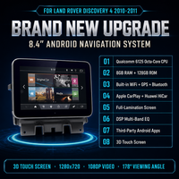 Lecteur multimédia Android 8,4 pouces TFT LCD pour Land Rover Discovery 4 2010-2011, navigation GPS, CarPlay, mains libres, plug and play