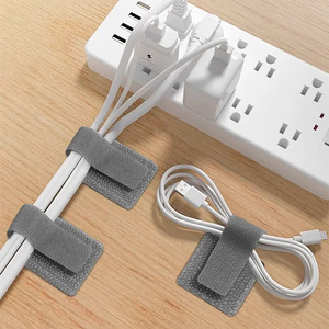 Correas Organizadoras de Cables <span class=keywords><strong>Autoadhesivas</strong></span> Ajustables, Lazos para Cables Reutilizables, Organización de Escritorio, Accesorios Interiores Hechos de Nailon Duradero - Product Image 4