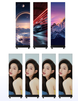 Shenzhen vendita diretta della fabbrica pieghevole LED Poster Display P1.25 P1.5 P1.8 P2.5 HD interno GOB processo in piedi LED Poster Screen